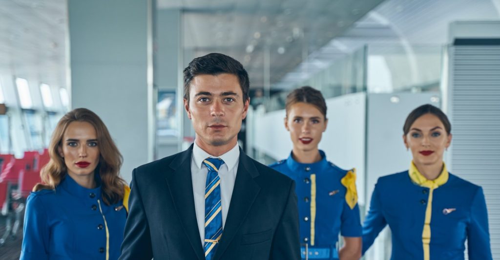 Flight attendant and pilots